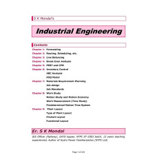 Industrial Engineering T&Q Printed Material by S K Mondal 