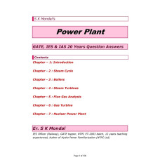 Power Plant 20 Years GATE, IES, IAS Q&A Printed Material By-SK. mondal