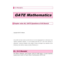 GATE Mathematics Questions All Branch By S K Mondal