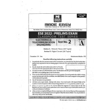 IES PRELIMS TEST SERIES 2022 : ELECTRONICS ENGINEERING (1-22 Test , Tech + Non-tech Subjectwise & Full syllabus With Solution ) MADE EASY