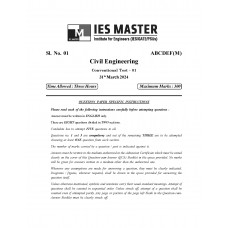 IES 2024 MAINS TEST SERIES WITH SOLUTION : CIVIL ENGINEERING (IES MASTER )