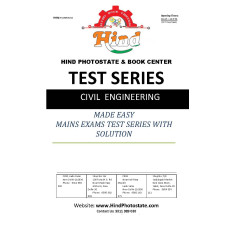 IES 2020 MAINS TEST SERIES WITH SOLUTION : CIVIL ENGINEERING ( MADE EASY )