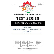 IES 2020 MAINS TEST SERIES WITH SOLUTION : MECHANICAL ENGINEERING ( MADE EASY )