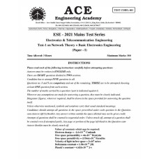 IES 2021 MAINS TEST SERIES WITH SOLUTION : ELECTRONICS ENGINEERING ( ACE ACADEMY )