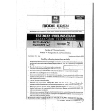 IES PRELIMS TEST SERIES 2022 : MECHANICAL  ENGINEERING (1-22 Test , Tech + Non-tech Subjectwise & Full syllabus With Solution ) MADE EASY
