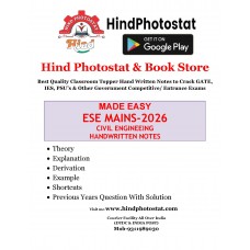 ESE MAINS 2026 HANDWRITTEN NOTES CIVIL ENGINEERING MADE EASY 