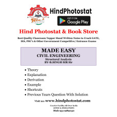 Civil Engineering Handwritten Notes Structural Analysis ( BY-B.SINGH SIR ) Made Easy )