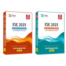 ESE 2025: Preliminary Exam: Civil Engineering Objective Solved Paper Vol-1& 2 MADE EASY